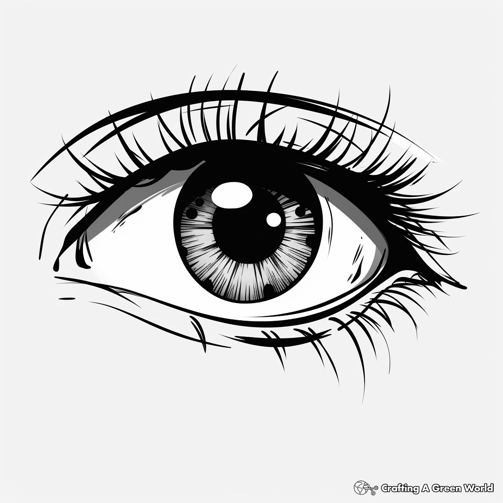 Stunning Green Eye Coloring Pages 3