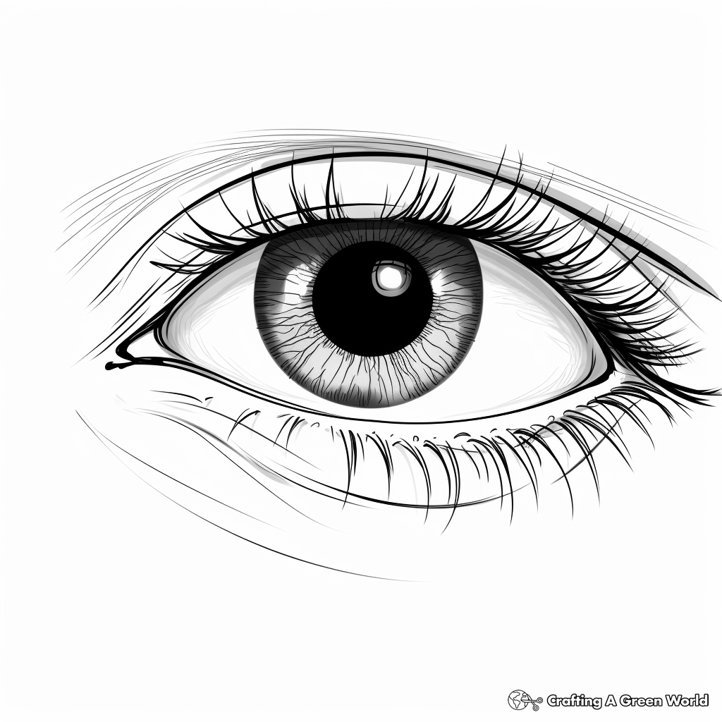 Stunning Green Eye Coloring Pages 4