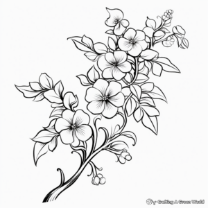 Stunning Lilac Vine Coloring Pages 3