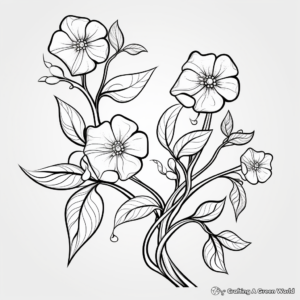 Stunning Lilac Vine Coloring Pages 4
