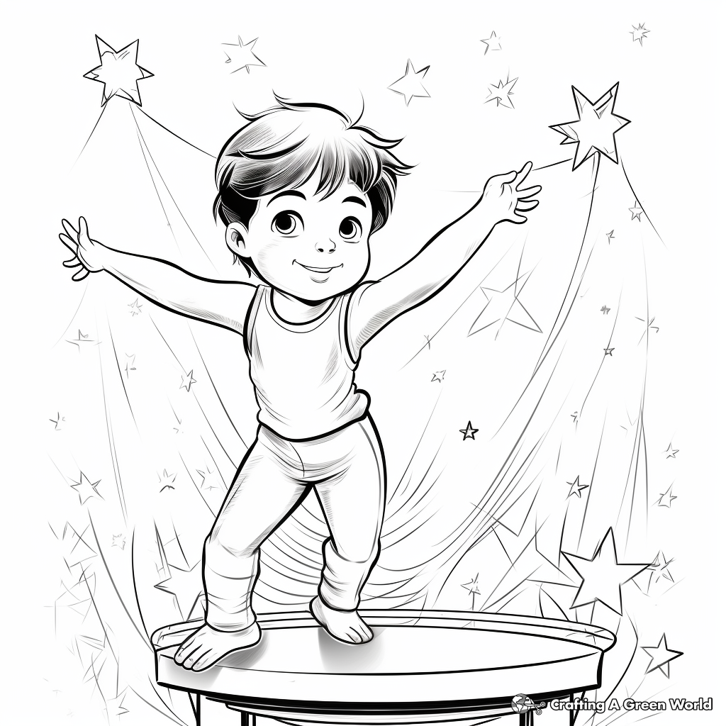 Stunning Olympic Gymnastics Performance Coloring Pages 2