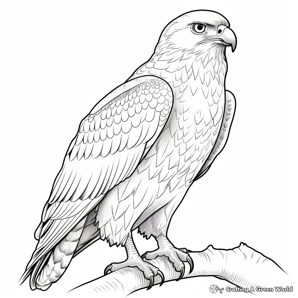 Stunning Peregrine Falcon Coloring Pages 2