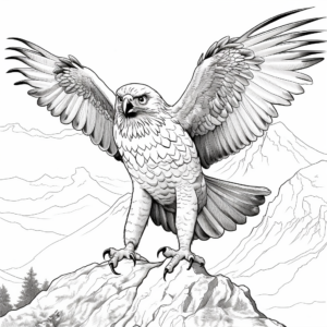 Stunning Peregrine Falcon Coloring Pages 3
