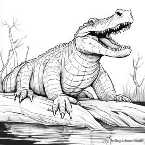 Stunning Realistic Sarcosuchus Coloring Pages 2