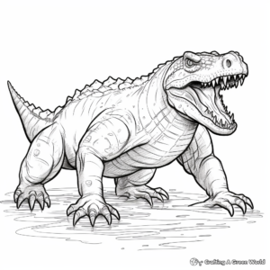 Stunning Realistic Sarcosuchus Coloring Pages 4