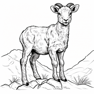 Stunning Rocky Mountain Bighorn Sheep Coloring Pages 4