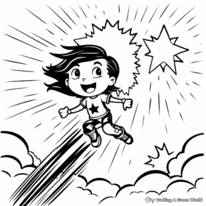 Stunning Shooting Star Coloring Pages 1