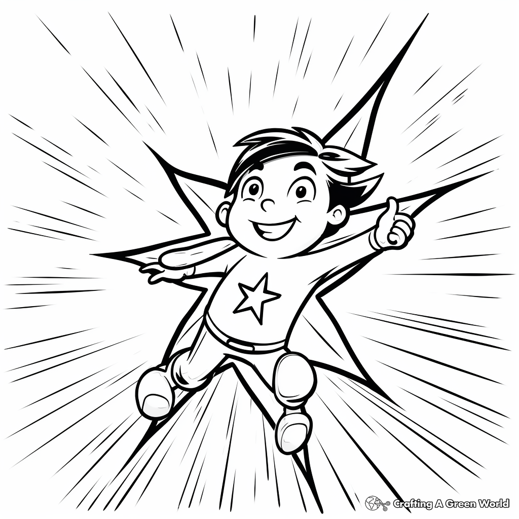 Stunning Shooting Star Coloring Pages 2