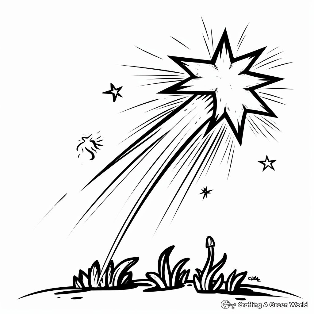 Stunning Shooting Star Coloring Pages 3