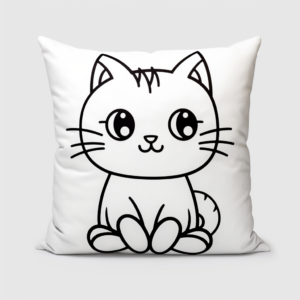 Stunning Siamese Pillow Cat Coloring Pages 1
