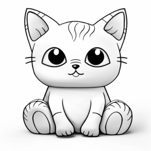 Stunning Siamese Pillow Cat Coloring Pages 2