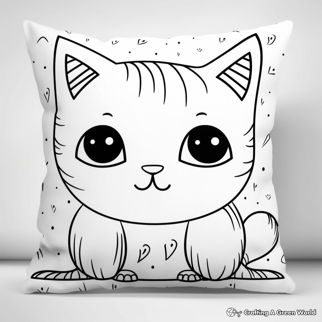Stunning Siamese Pillow Cat Coloring Pages 3