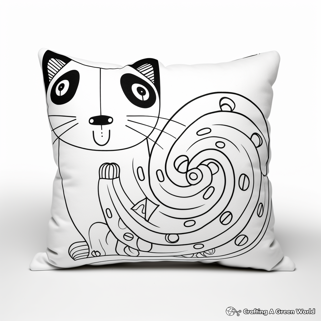 Stunning Siamese Pillow Cat Coloring Pages 4