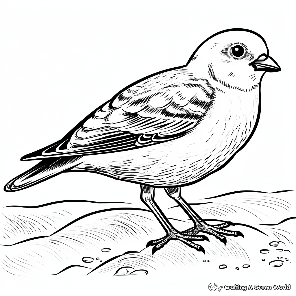 Stunning Snow Bunting Coloring Pages 2