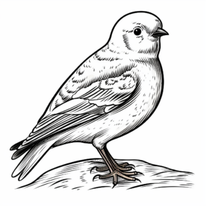Stunning Snow Bunting Coloring Pages 3
