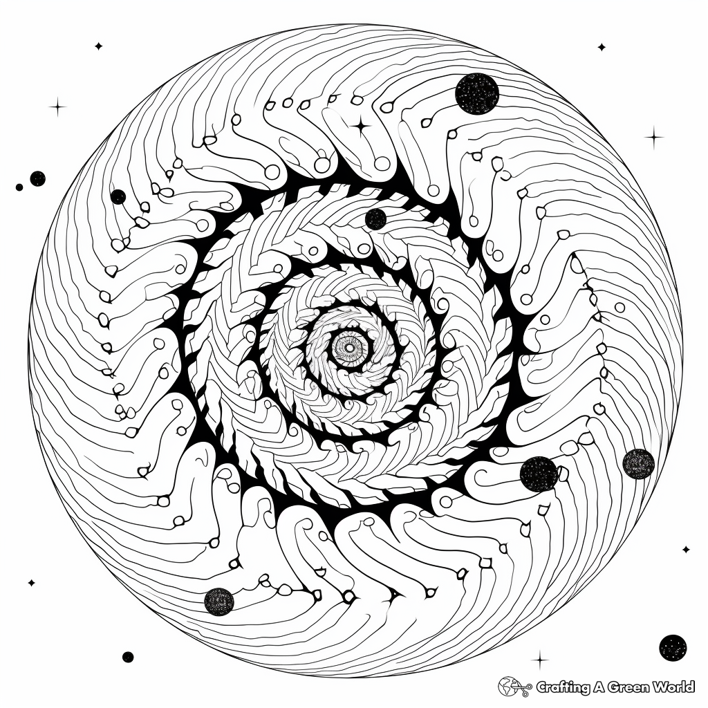 Stunning Spiral Galaxy Coloring Pages 2