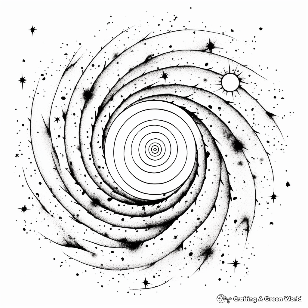 Stunning Spiral Galaxy Coloring Pages 3