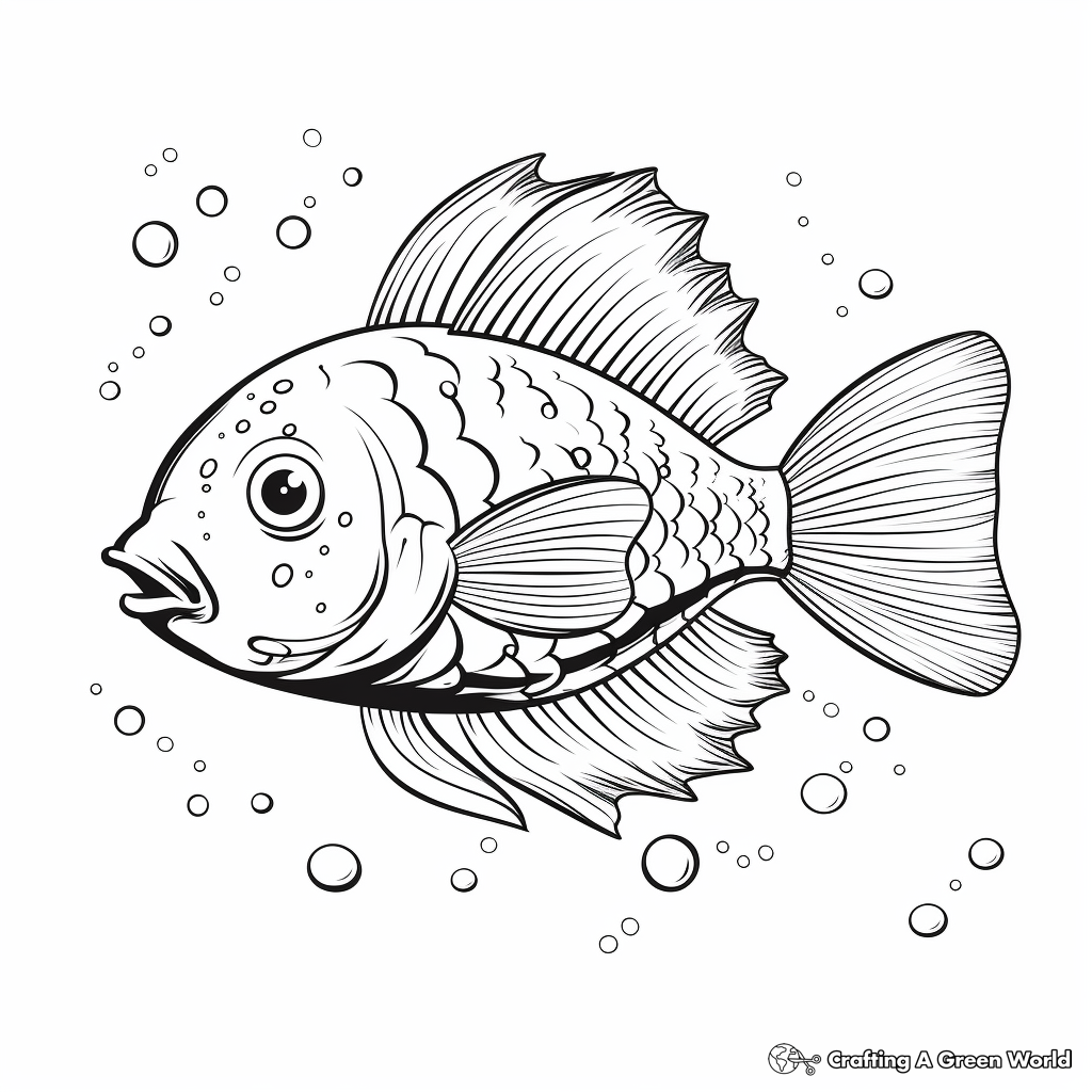 Stunning Spotted Sunfish Printable Coloring Pages 1