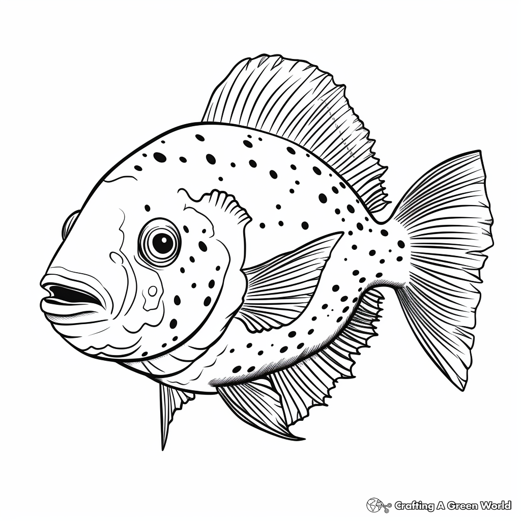 Stunning Spotted Sunfish Printable Coloring Pages 4