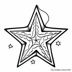 Stunning Star-Shaped Ornament Coloring Pages 1
