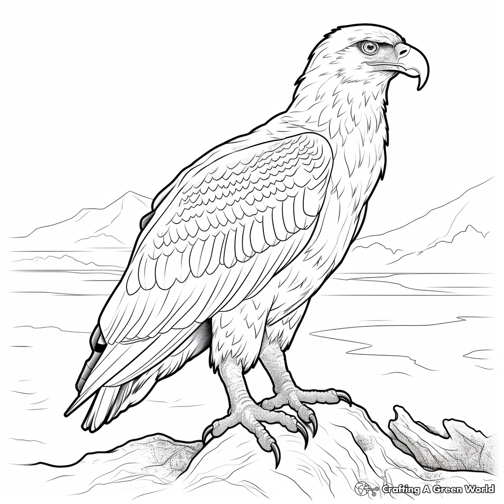 Stunning Steller's Sea Eagle Coloring Sheets 1