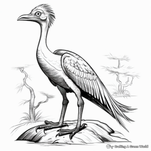 Stunning Troodon Fossil Coloring Pages 2