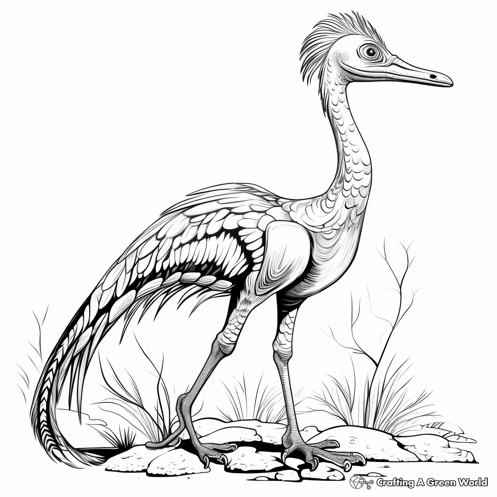 Stunning Troodon Fossil Coloring Pages 3