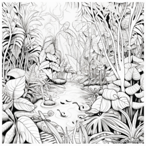 Stunning Tropical Rainforest Coloring Pages 2