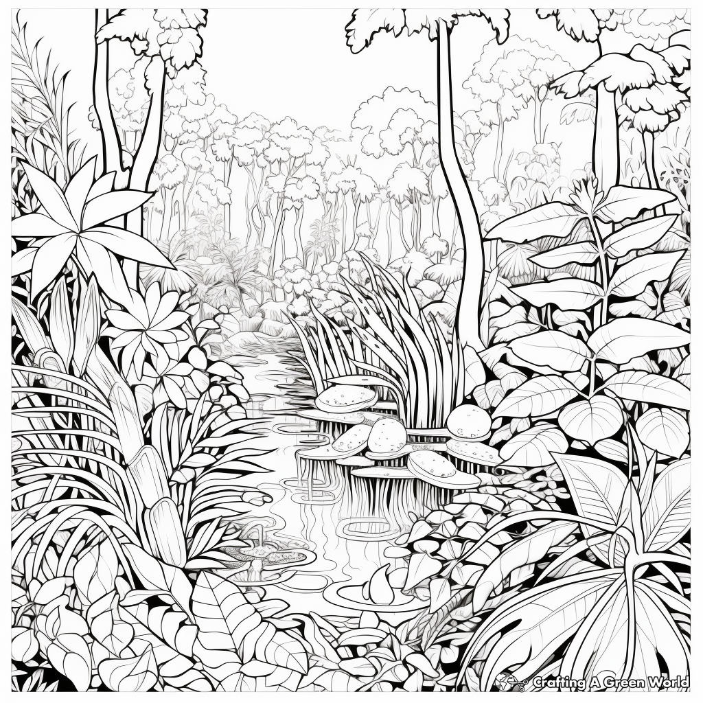 Stunning Tropical Rainforest Coloring Pages 3