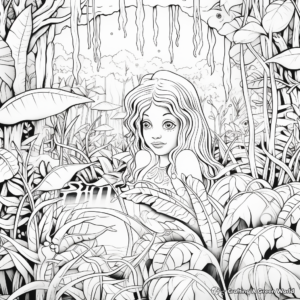 Stunning Tropical Rainforest Coloring Pages 4
