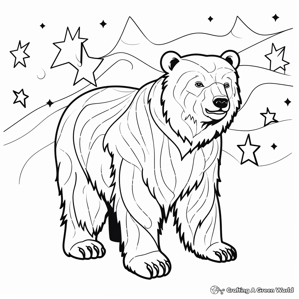 Stunning Ursa Minor Constellation Coloring Pages 1
