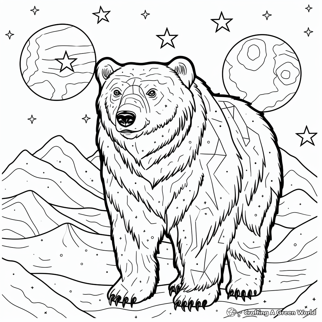 Stunning Ursa Minor Constellation Coloring Pages 3
