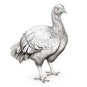 Stunning Wild Turkey Coloring Pages 2