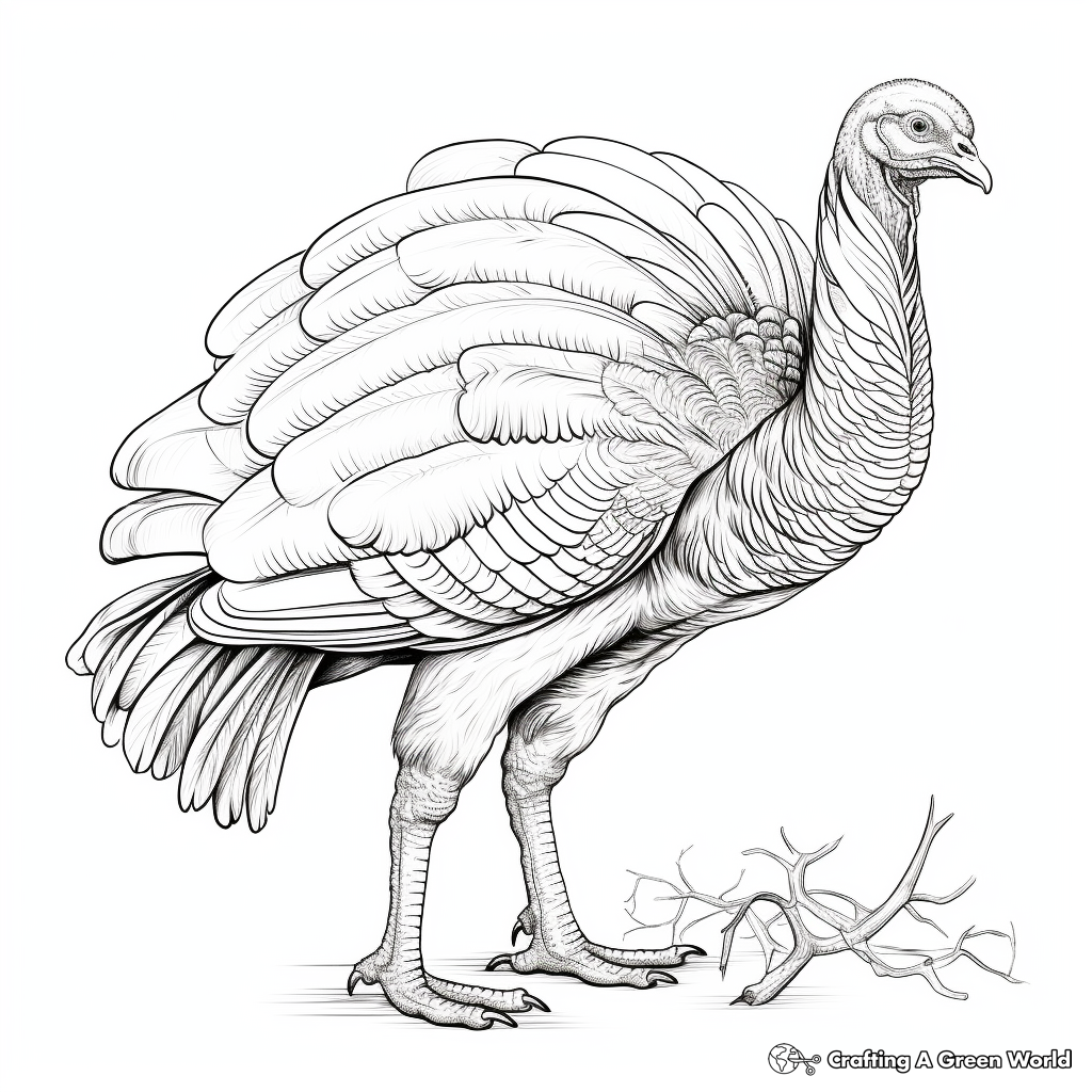 Stunning Wild Turkey Coloring Pages 4