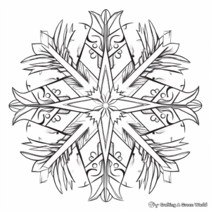 Stunning Winter Solstice Mandala Coloring Pages 3