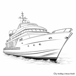 Stunning Yacht Fishing Boat Coloring Pages 4