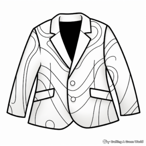 Stylish Blazer Jacket Coloring Pages 1