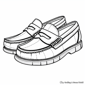 Stylish Loafer Coloring Sheets for Teens 1