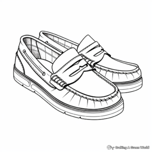 Stylish Loafer Coloring Sheets for Teens 3