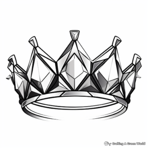 Stylish Modern Tiara Coloring Pages 3