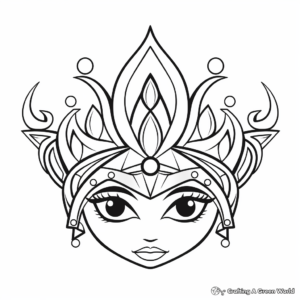 Stylish Modern Tiara Coloring Pages 4