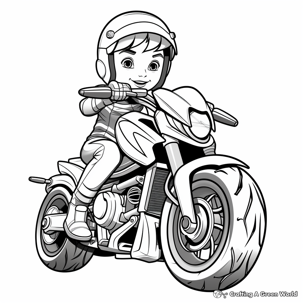 Stylish Motorbike Coloring Pages 2