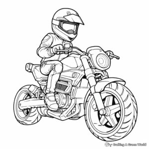 Stylish Motorbike Coloring Pages 3