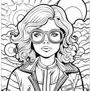 Stylish Pop Art Coloring Pages 4