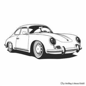 Stylish Porsche 356 Coloring Pages 1