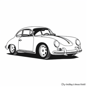 Stylish Porsche 356 Coloring Pages 4