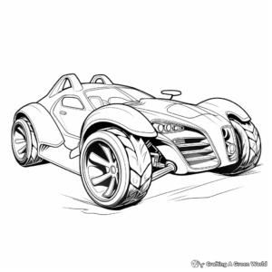 Stylish Sports Race Car Coloring Pages 3