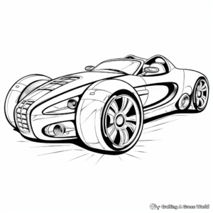 Stylish Sports Race Car Coloring Pages 4
