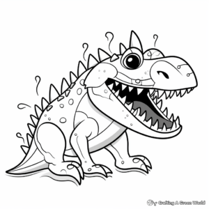 Stylized Abstract Sarcosuchus Coloring Pages 3