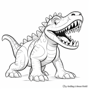 Stylized Abstract Sarcosuchus Coloring Pages 4